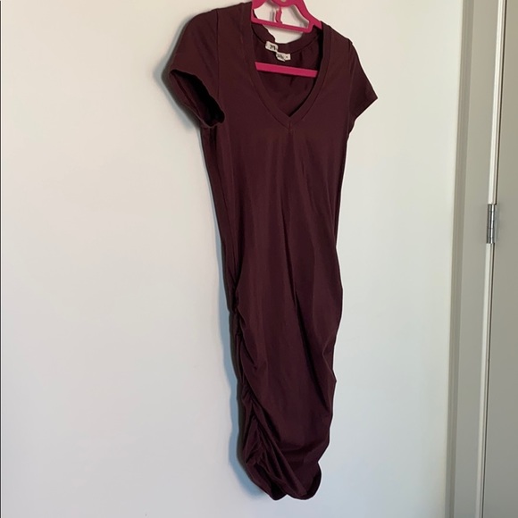 Michael Stars Ruched V-Neck Bodycon Dress - Picture 3 of 5